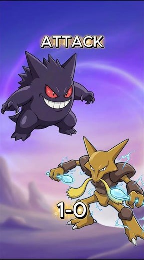 Alakazam vs Gengar 🔥 Stats Battle + Who Wins? #pokemonshorts #pokemon