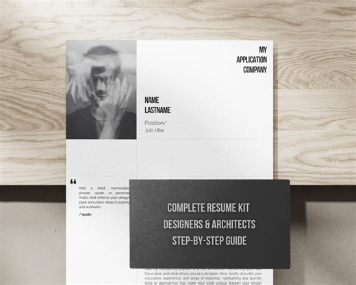 Contemporary Designer CV Template | Strong Graphic Layout in Canva | Professional Resume for Architects & Creatives - Etsy