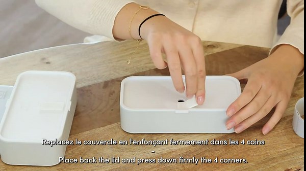 monbento - Bento Box Adult MB Original blue Denim - 2 Leakproof Compartments - Stackable Lunch Box Perfect for Work/Picnic/Sports - BPA Free Food Containers - Microwave & Dishwasher Safe - Blue