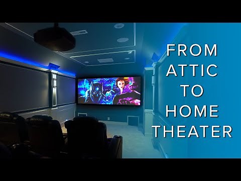 Home Theater Setup: Converted Attic Space to 4K Dolby Atmos Theater Room w/ Sony VPL-VW715ES
