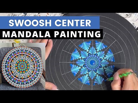Swoosh Center | Mandala Painting | Dot Mandala Art