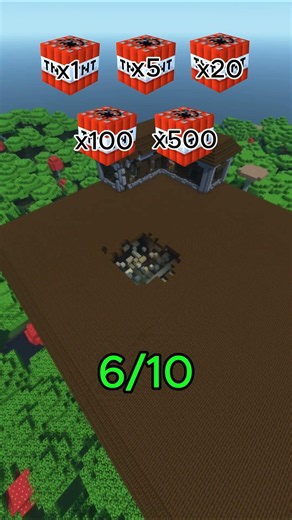 TNT x500 vs Mansion #minecraft #challenge