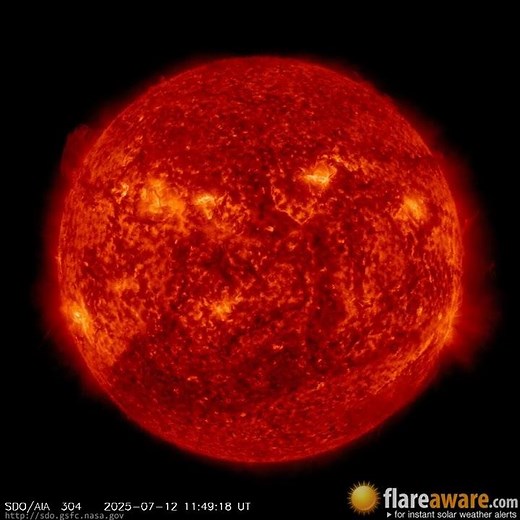 11 Jul - 12 Jul: 24 Hour Solar Activity (Earth Facing; Solar Storm, Sunspot, Solar Flare, CME)