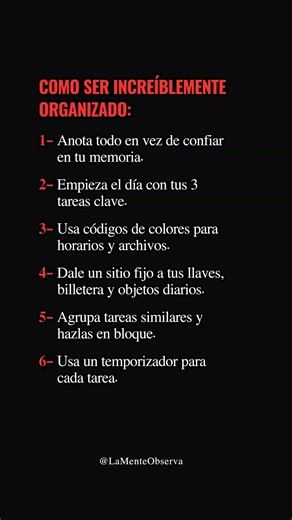 ¿Eres desorganizado? Prueba esto hoy 📝 #habitos #desarrollopersonal