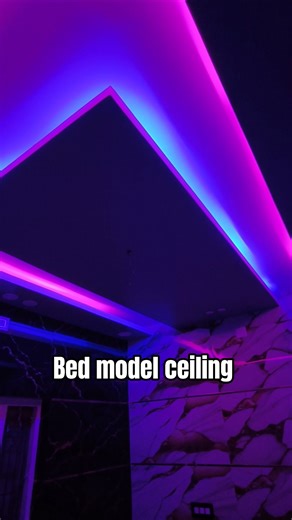 Amazing Bed Design 🔥 | LED False Ceiling #shortvideo #falseceiling #shortsfeed #bedroomceiling