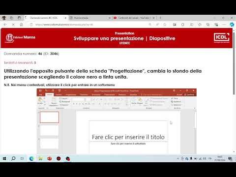 Simulazioni ECDL/ICDL - Modulo Presentation - Sezione 2, sviluppare una presentazione