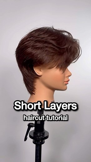 Gilad | Hair Video Education on Instagram: "How to Cut Short Layers ✂️ No styling necessary 🪄 Do you prefer longer or shorter haircuts? Use this easy technique to cut short layers. Some clients call this “the flow” which is a term to describe carefree layered hair. The key is really cutting the head form so that the hair dries in to a naturally soft style without styling. I always use oils like @kenraprofessional Platinum Silkening Gloss to add definition and shine without a soft touch f