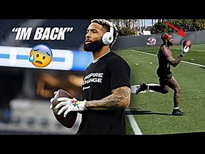 Odell Beckham Jr shows off 1 HAND CATCH @ Private NFL Workout 👀 ..