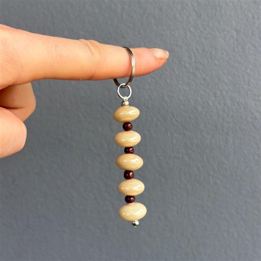Glass Bead Keyring - Etsy