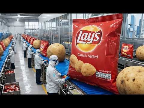 Inside the Modern Chips Factory | From Whole Potatoes to Perfectly Crispy Chips (Full Process)