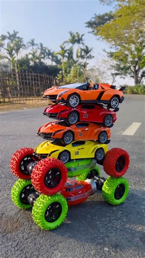 Oh - Hand - operated 6 rc remote control cars 😱 four wheeld cars racing || 🏎️