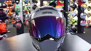 Check Out How The Simpson Venom Army Helmet Looks With The Different Visors Available For It. Loving The Rainbow Iridium RRP £299.99 OUR PRICE £229.99 Free Delivery Worldwide Includes free pinlock insert, comes with a clear visor only. Dark Visor £49.99 Coloured Visors £59.99 Shop Now At: https://www.thevisorshop.com/SearchResults.aspx?Search=Simpson Venom Army | Crossan Motorcycles