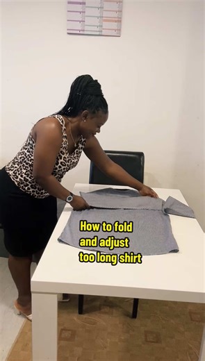 How to Fold and Adjust a Too Long Shirt