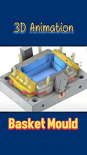 Storage Basket Mould 😍 3D Animation & Mould Testing Feel free to contact us #basketmould #3Danination #china | HassanPlas