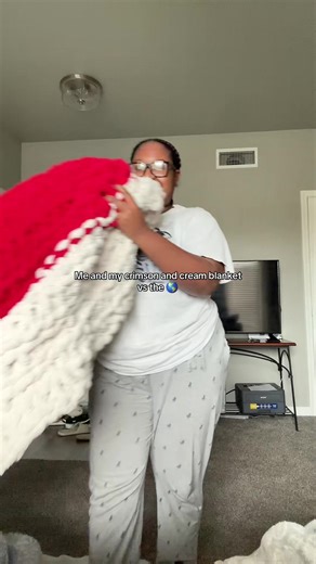 Crocheting a Crimson and Cream Blanket