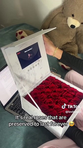 Preserved Forever Roses Gift Box | Personalized Memories Video