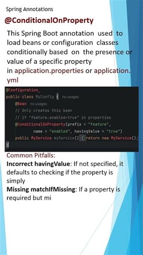 @ConditionalOnProperty spring boot annotations
