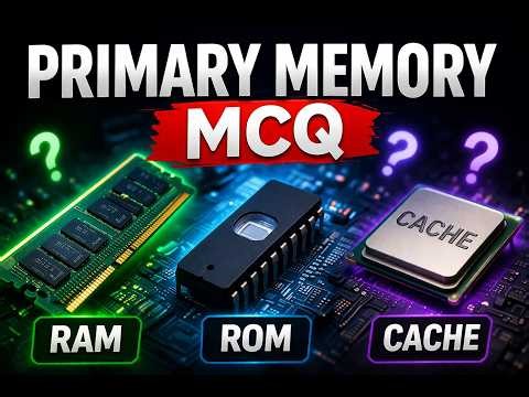 Primary Memory MCQ | RAM, ROM & Cache Memory | Prerana Mam | Vyapam Adda