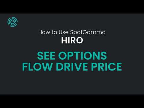 See Options Flow Drive Price | HIRO Walkthru #1