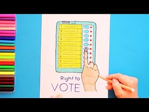 How to draw an electronic voting machine (EVM)