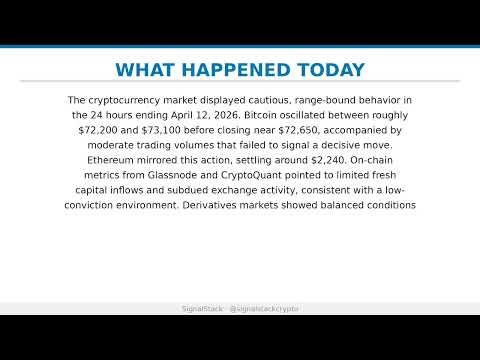 Daily Candle Review – April 12, 2026 | BTC Score: 52 (Neutral)