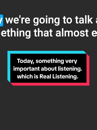 Today, something about listening , real Listening. #englishspeakingpractice #englishquestionanswer #Listening #englishconversation #edutok @Learn English @Master English @Practice English