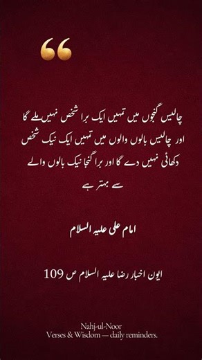 True Character Is Greater Than Appearance | Saying of Imam Ali (A.S.)