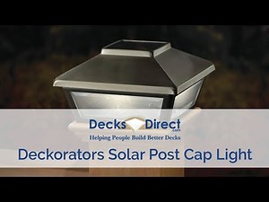 Decorative Solar Post Cap for Wood Posts by Deckorators