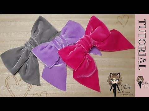 How to make hair bows with ribbon | Hair bow tutorial | DIY hair bow | Velvet Hair Bow | Knot Bow