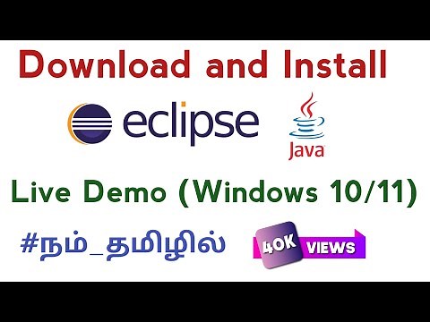 3)Download & install Eclipse in Tamil | java IDE | live demo | Set path java | Windows 10/11| Tamil