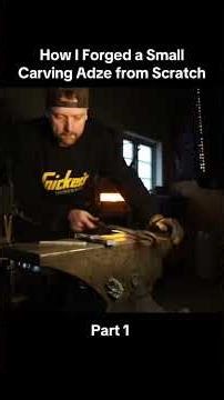 how I forged a small carving adze from scratch # part 1 # forging #welding #vikingtool #