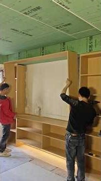 Modern Wooden TV Cabinet Installation | Stylish Living Room Setup