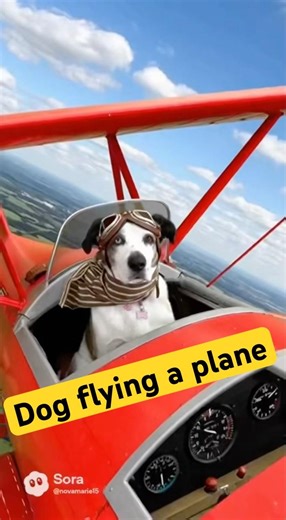 Dog flying a plane! ✈️