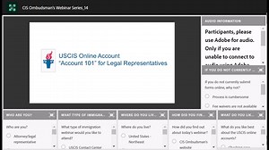 The CIS Ombudsman's Webinar: Overview of USCIS Online Accounts for Attorneys and Representatives | Homeland Security