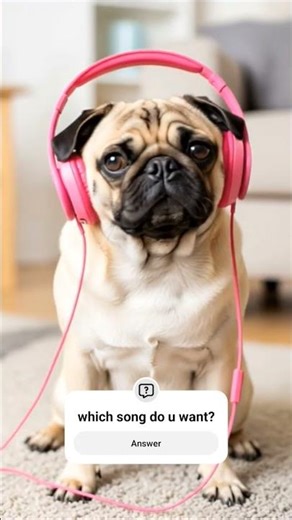 Pug listening to music#pug #cuteanimal #cute