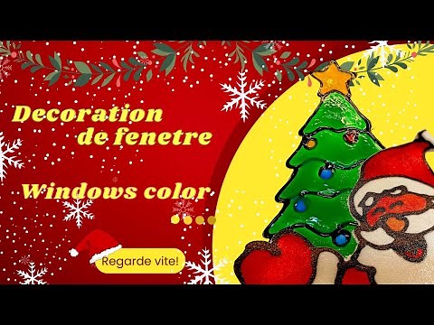 Tuto : Décoration de fenêtre spécial Noël!! (technique windows Color)