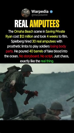 Spielberg Used Real Amputees In Saving Private Ryan #shorts