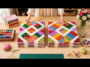 Simple Quilt with My Leftover 2 1/2" Strips?The Perfect and Quick to Empty Your Scrap