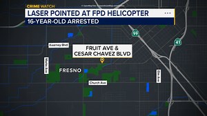 Teen arrested for pointing a laser at a Fresno Police helicopter, officials say