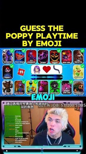 Guess The Poppy Playtime Character By EMOJI Challenge! (Lily Lovebraids)