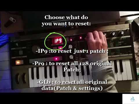 How to reset Korg Microkorg Ms2000 to the original Patch (or settings)👍