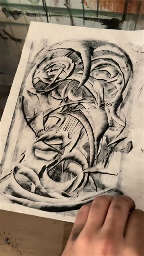 Portrait monotype process timelapse. #monotype #monoty... #monoprinting | Customs's Sons | Facebook