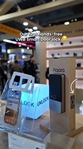 Our first hands-free UWB smart lock is officially live at the Aqara booth 🔐✨