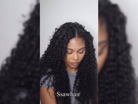 Curly Crochet Human Hair Knotless Pre-Separated Water Wave Human Hair Lightweight Reusable Feather Crochet Hair Extensions 18Inch 240g 200Strands