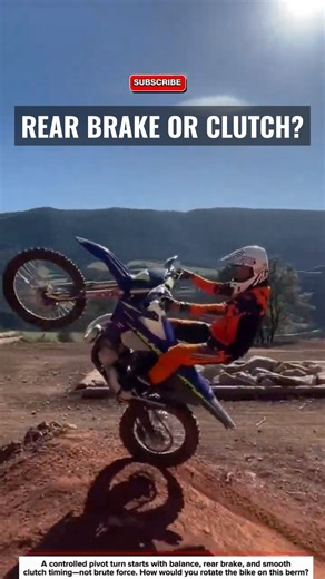 Hard Enduro Pivot Turn | Rear Brake or Clutch First?