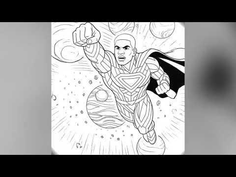 African SuperHeroes & Villains 2 EPIC Colouring Book