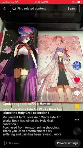 Arco Wada Fate Extra Book !