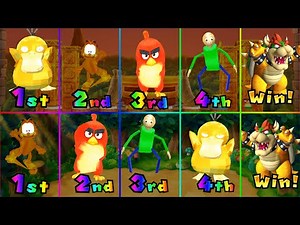 Mario Party 9 - Psyduck vs Baldi vs Grover vs Angry Bird #MarioGame