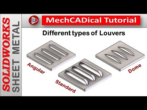Creating Different Types Of Louver ( Lancing Operation for Air Vents) In SolidWorks Sheet Metal