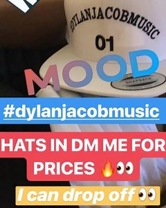 A Lot of You Have Seen it on My Stories 👀. BUT I GOT NEW HATS IN💥🔥 If you want one PLZ DM ME FAST 💨 They are selling out quick I only have 16 left 👀✅. I drop it off to you if you are in Vegas, so we can meet, take a picture, and I can sign it (if wanted) BUT I ALSO SHIP 💨 and that comes with a hand written letter from me personally, and an autographed hat 🎩 So SHOW SOME LOVE 💗 To the brand and BUY A HAT 😊 LOVE YOU GUYS 💙 . . #dylanjacobmusic #fanlove #fansupport #merch #moresoon #tshir